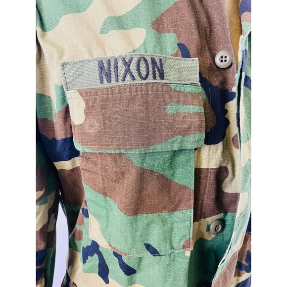 Vintage US Marines Woodland Camouflage Hot Weather Combat Coat, Camo Jacket, L - Picture 6 of 10